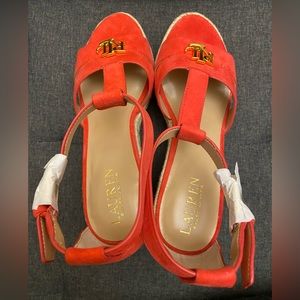 Ralph Lauren red wedges ***NEW***